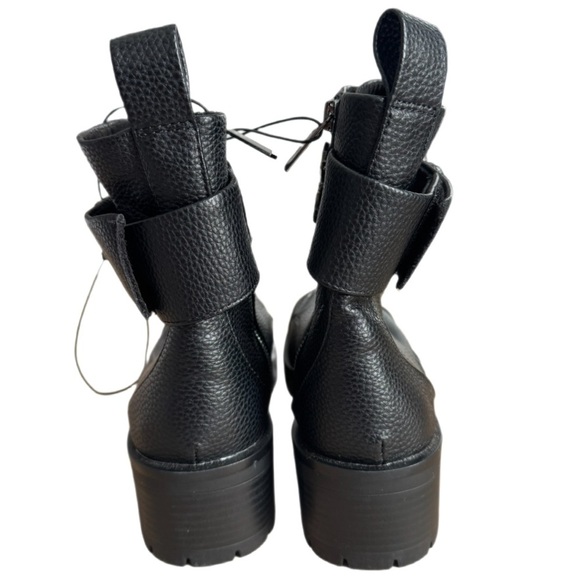 Karl Lagerfeld Paris Women's Black Pippa Combat Boot size 7M NWOT Velcro ankle - Picture 7 of 10
